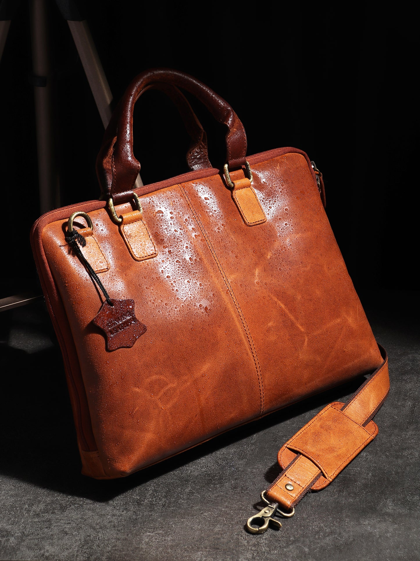 Leather Messenger Bag 14"