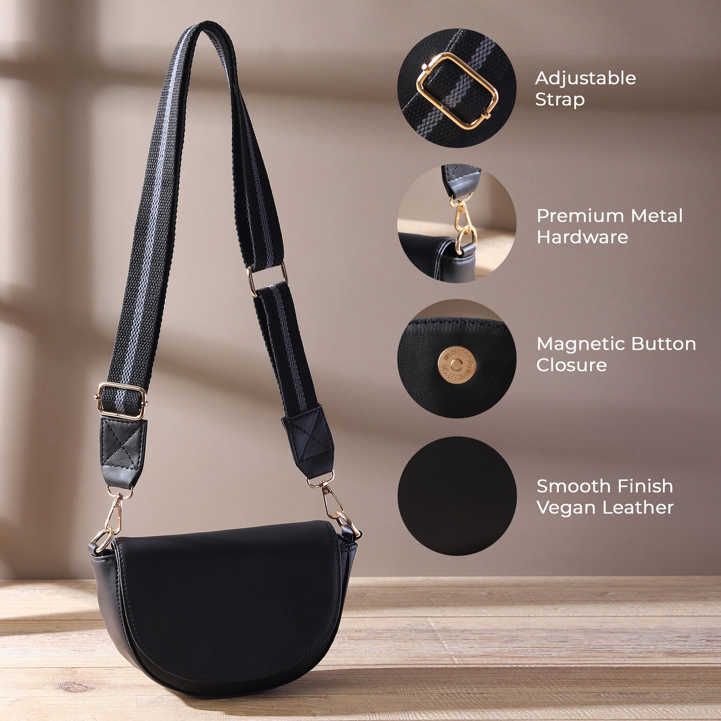 Elegant Crossbody Bag with Adjustable Strap