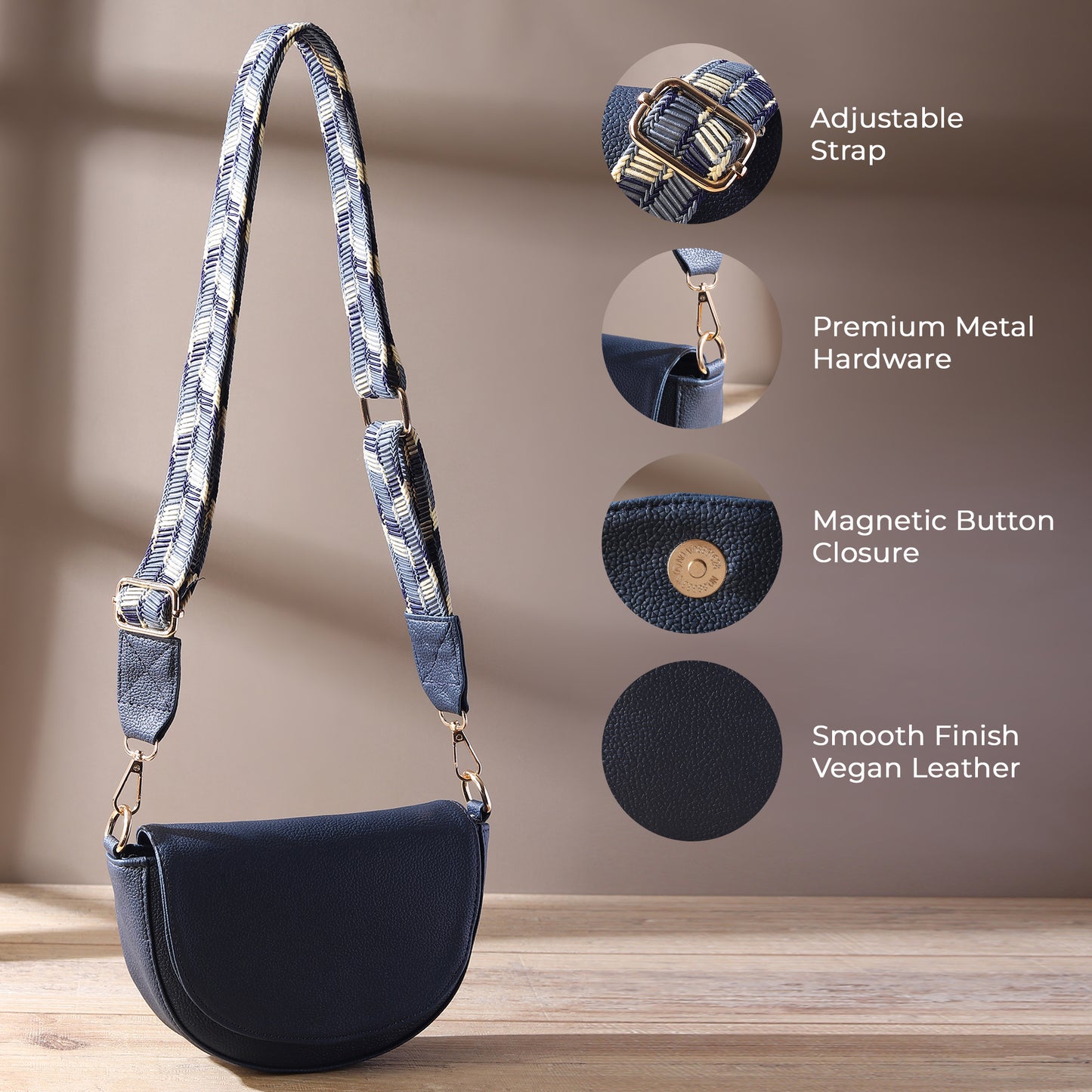 Elegant Crossbody Bag with Adjustable Strap