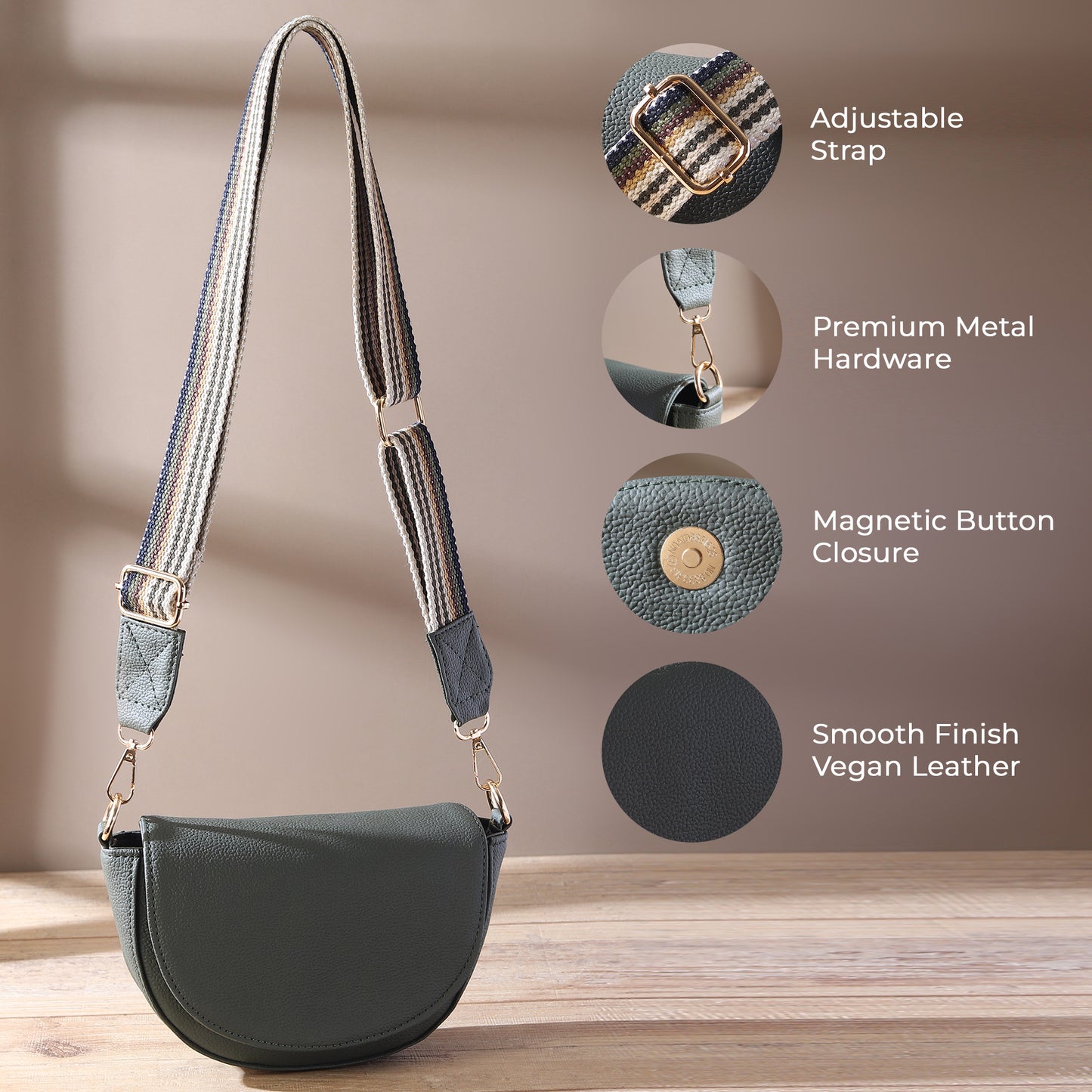 Elegant Crossbody Bag with Adjustable Strap