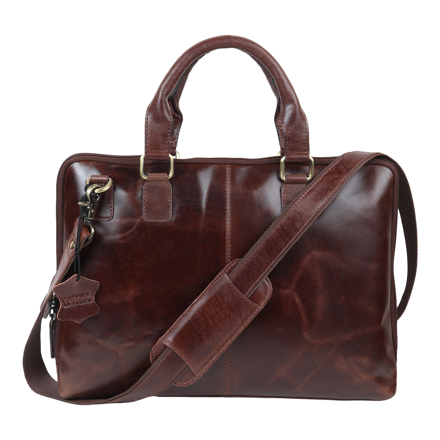 Leather Messenger Bag 14"