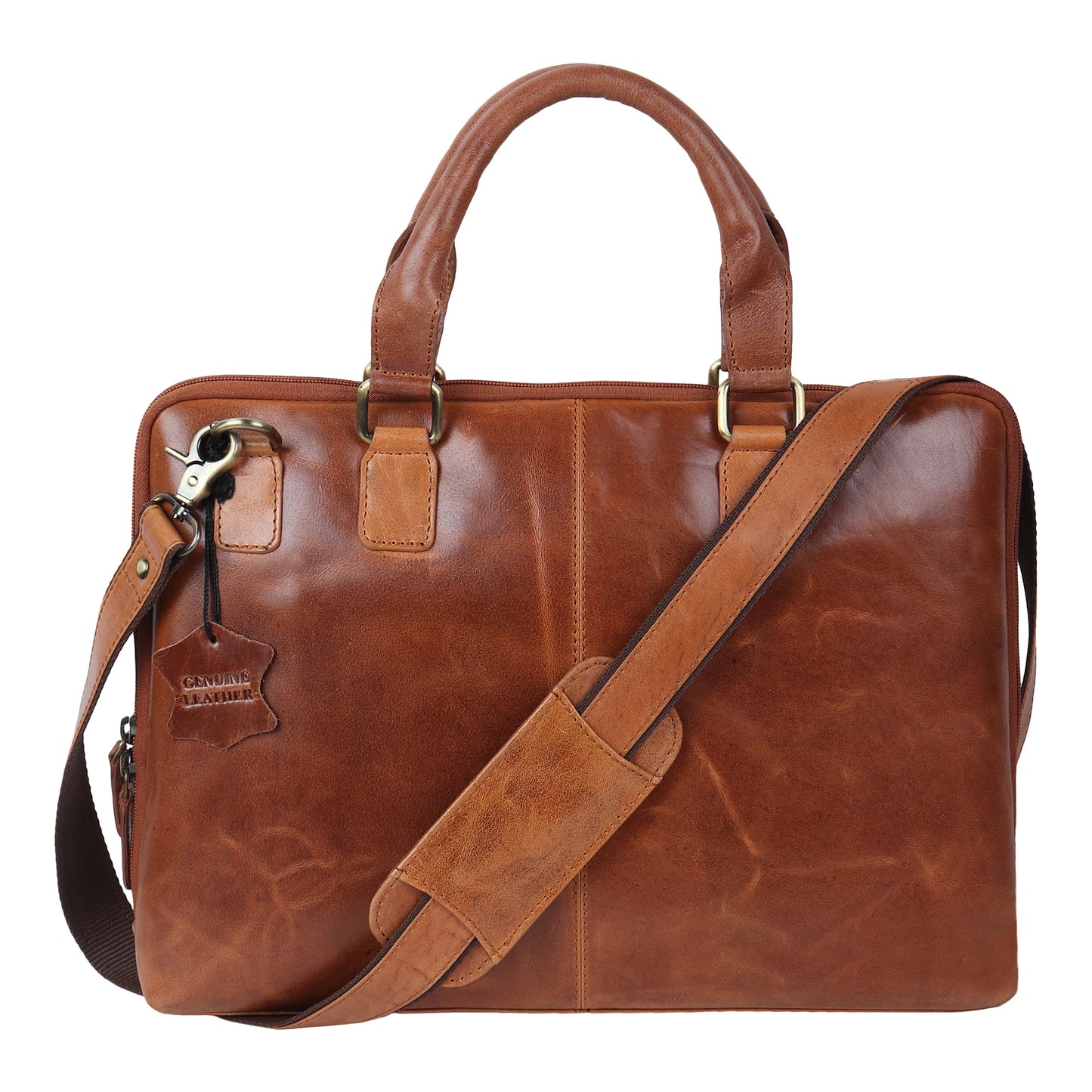 Leather Messenger Bag 14"
