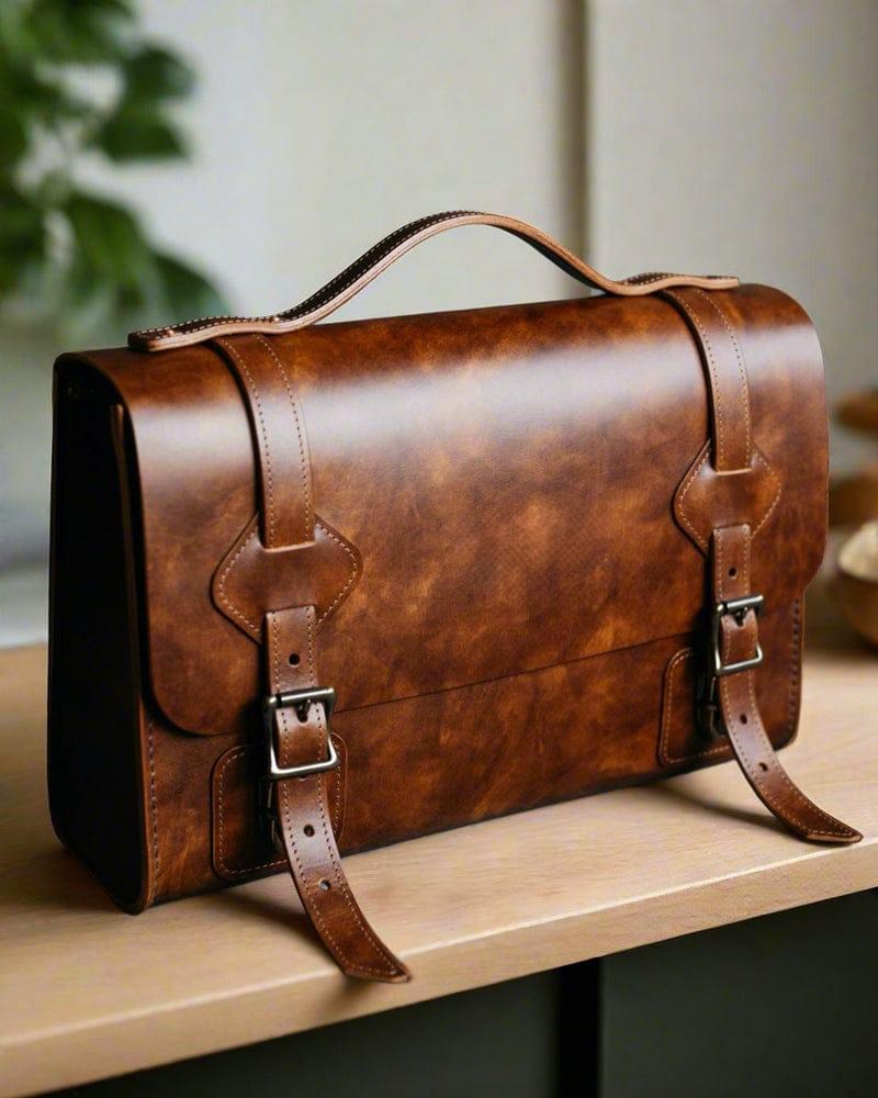 Satchel Commute Messenger Bag - Vegetable Tanned Leather