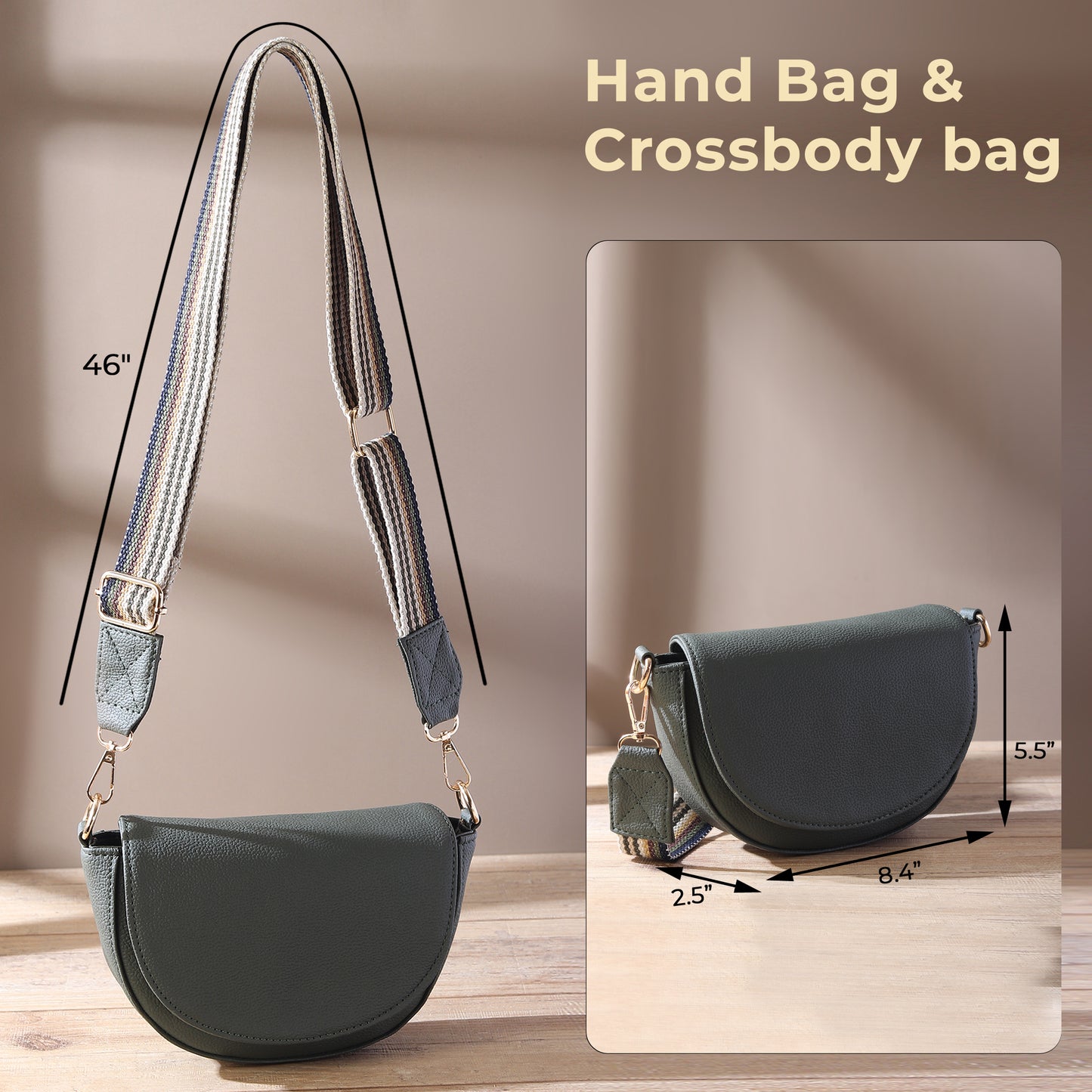 Elegant Crossbody Bag with Adjustable Strap