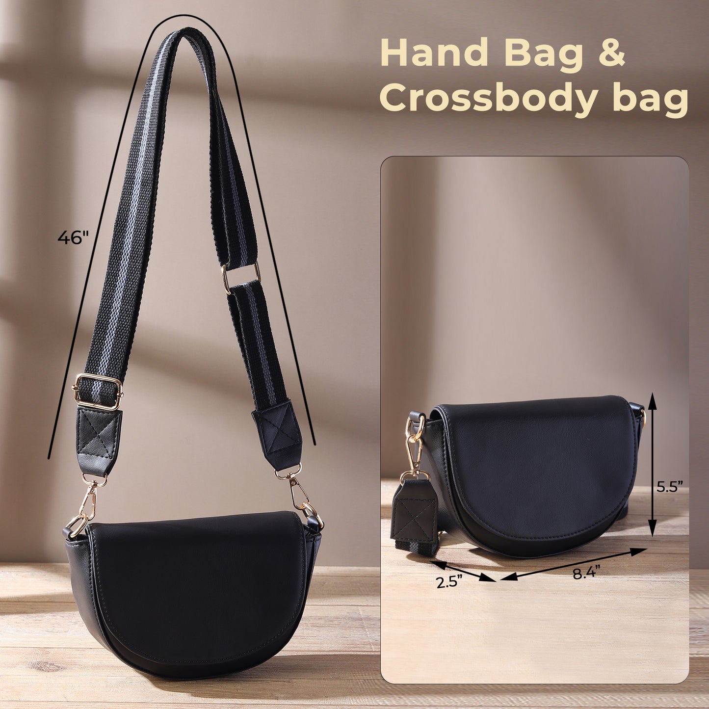 Elegant Crossbody Bag with Adjustable Strap