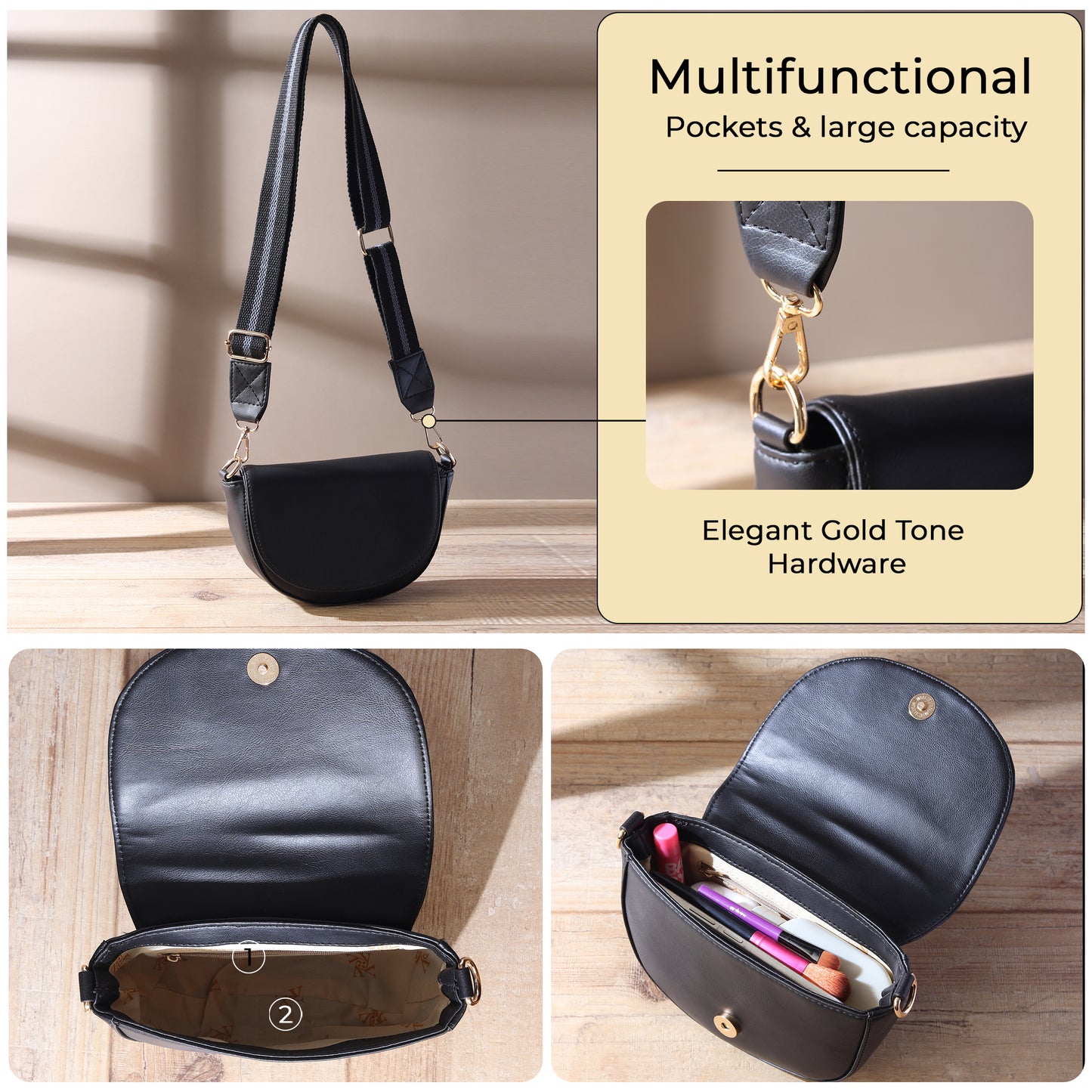 Elegant Crossbody Bag with Adjustable Strap