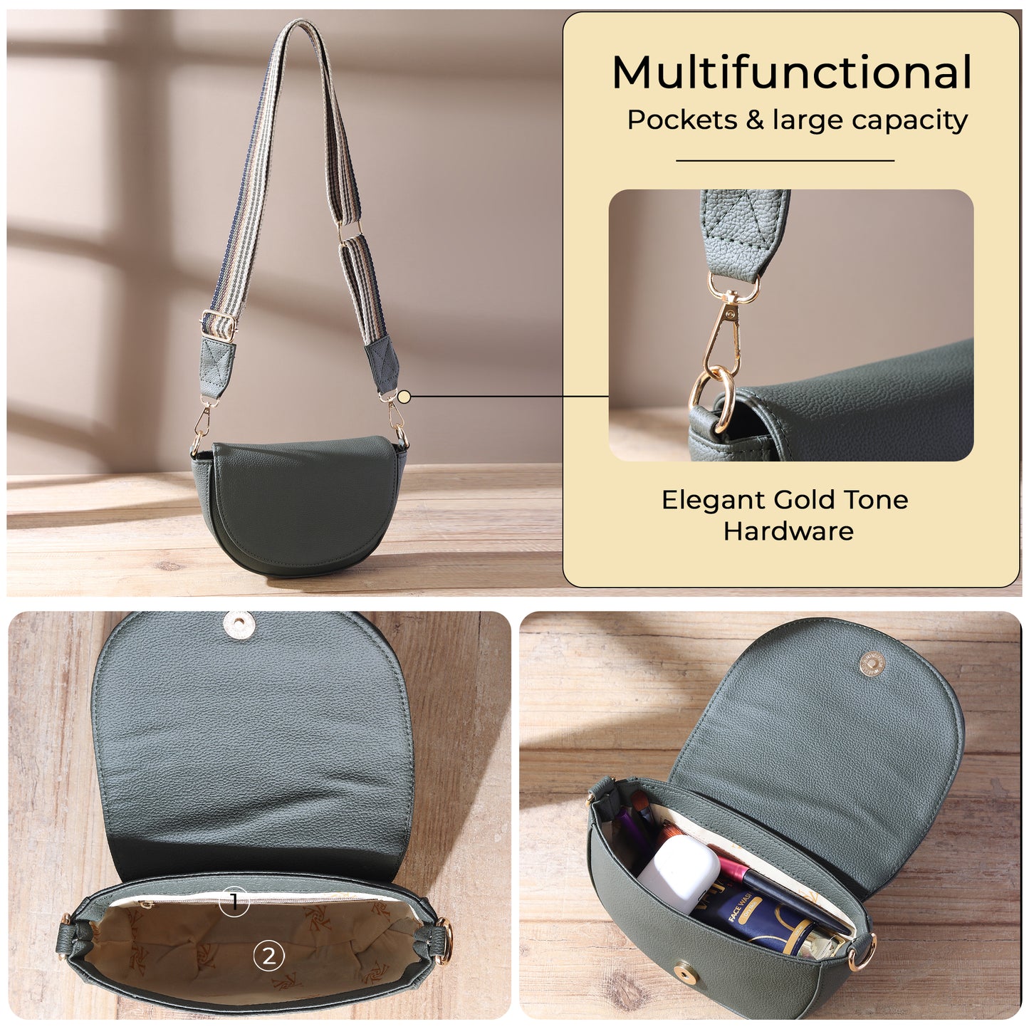 Elegant Crossbody Bag with Adjustable Strap
