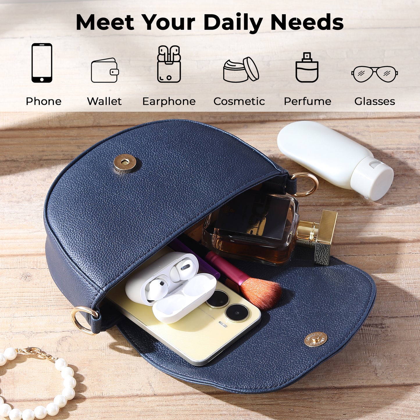 Elegant Crossbody Bag with Adjustable Strap