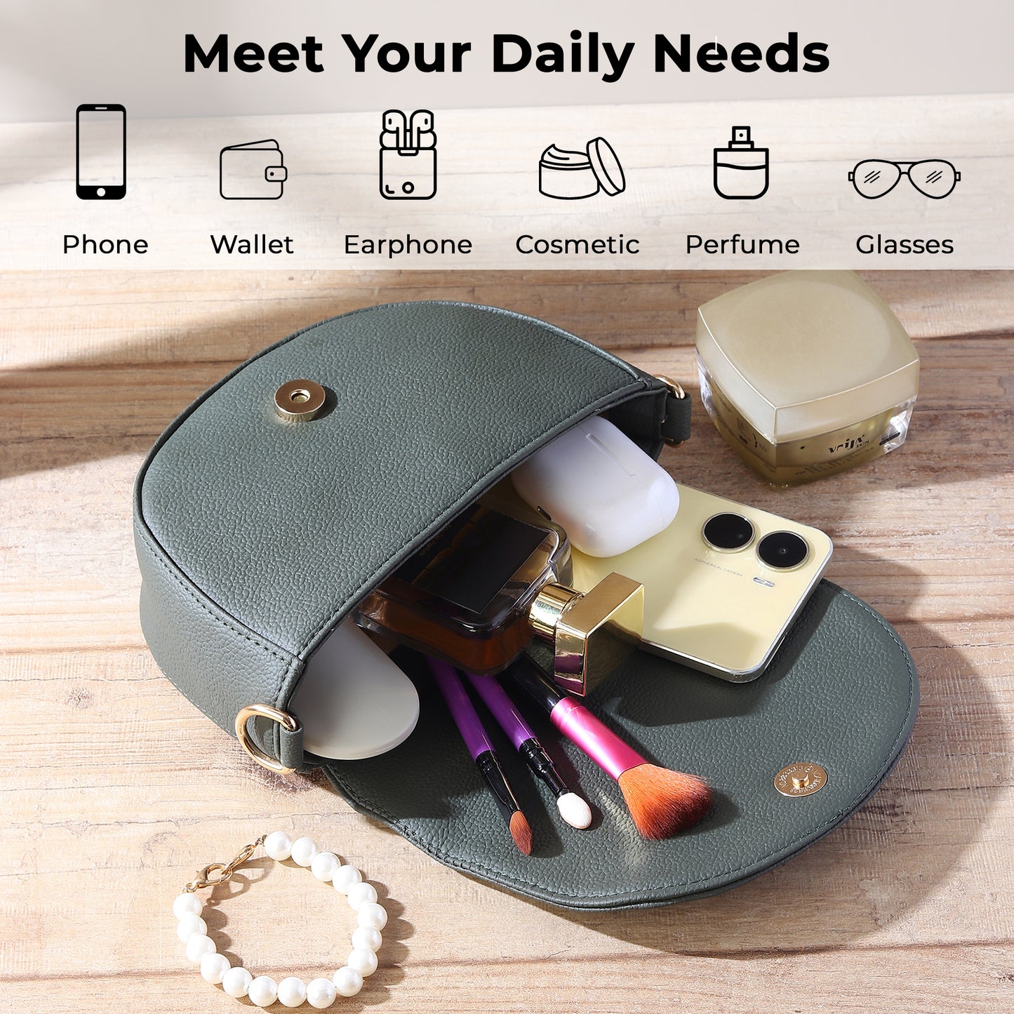 Elegant Crossbody Bag with Adjustable Strap