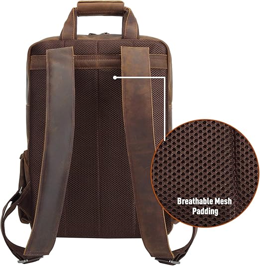Leather Carry-All Backpack for Travel and Hiking