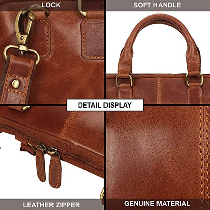 Leather Messenger Bag 14"