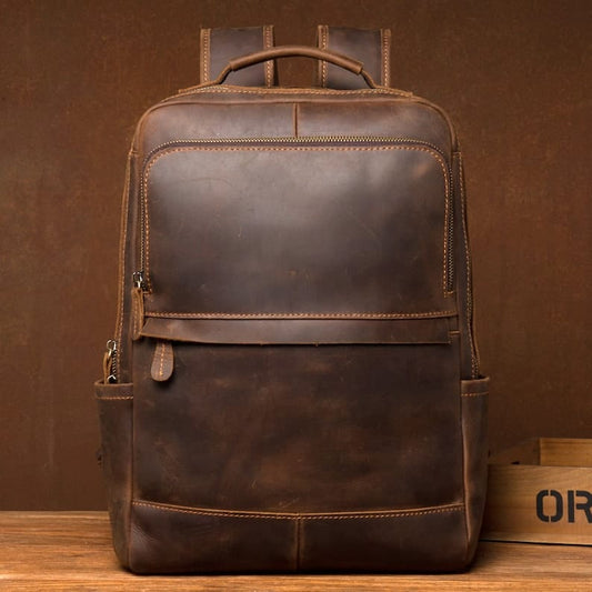 Vintage Genuine Leather 15.6 Inch Laptop Backpack